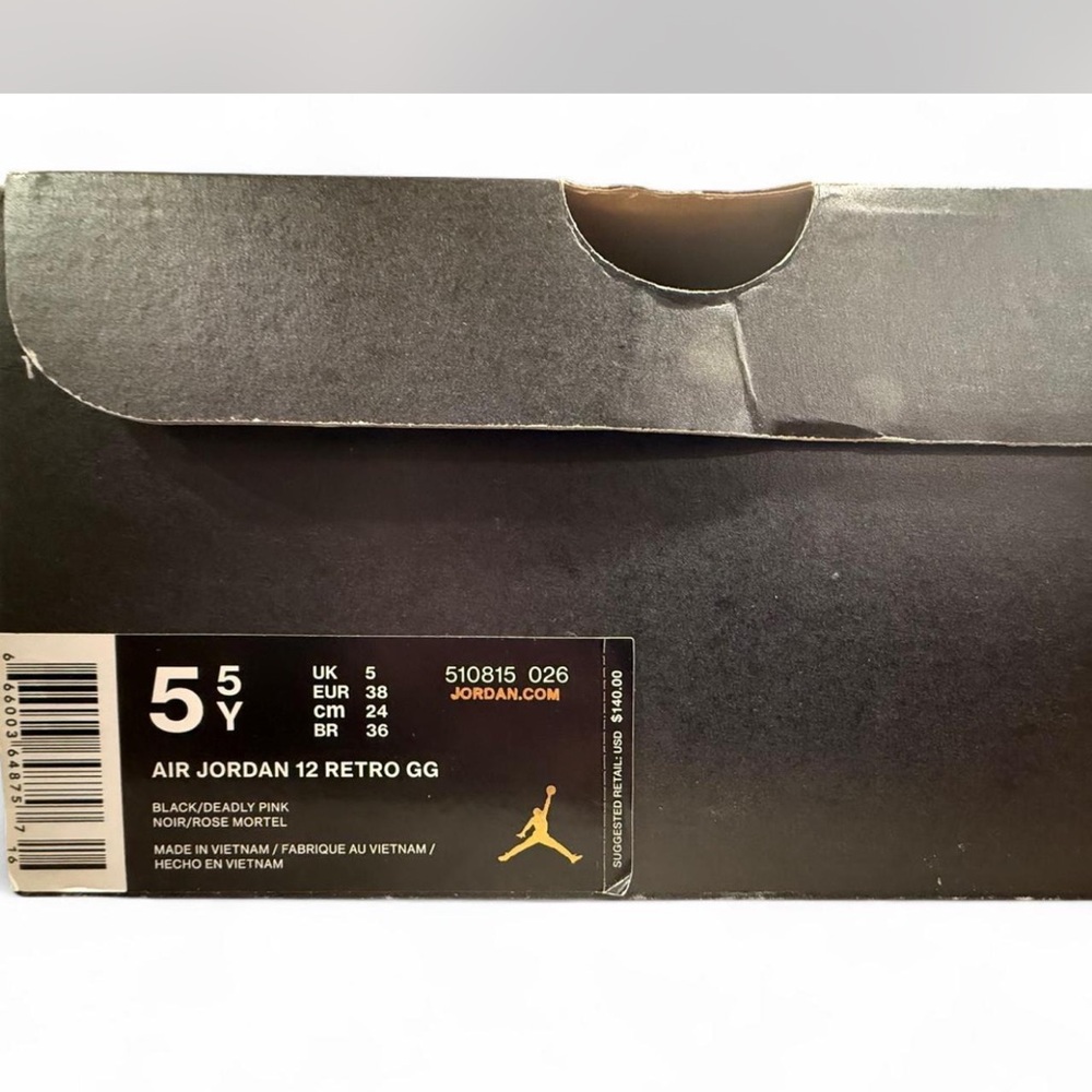 Air Jordan 12 Retro ‘Black Deadly Pink’ GS (2017) - Picture 8 of 8